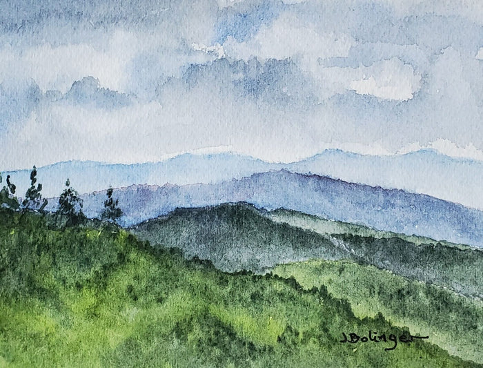 Smoky Mountain vista, watercolor by Judy Bolinger